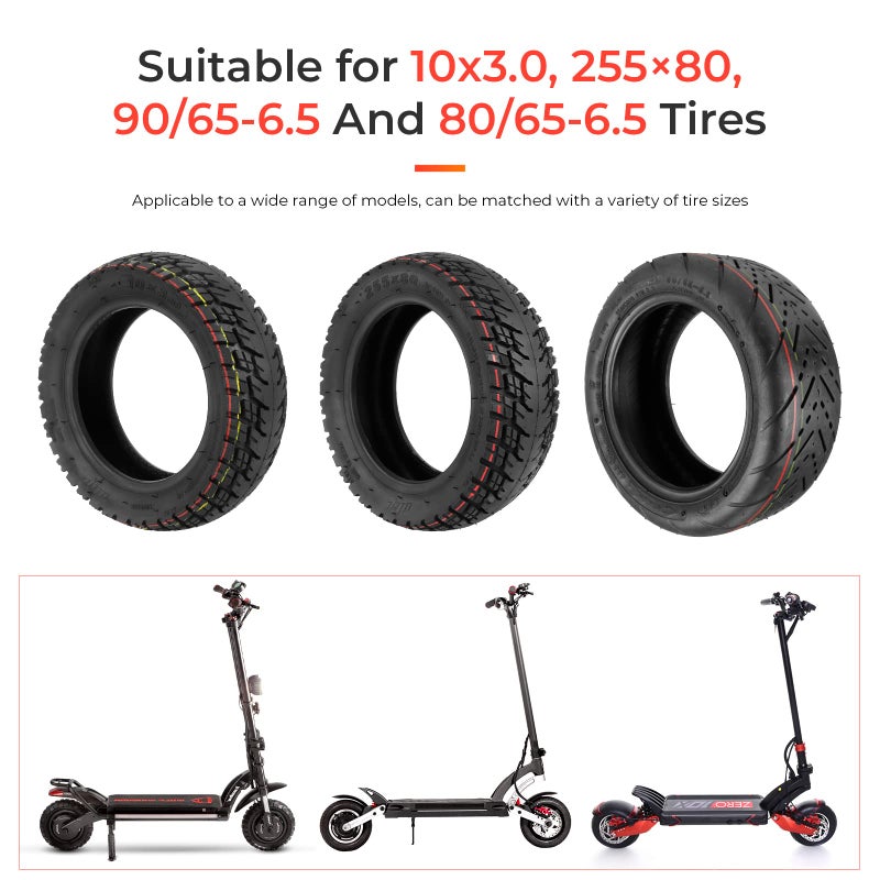 LUCK4U (2-Pack) 10x3 Replacement Inner Tubes with 90 Degree for 255x80 90/65-6.5 80/65-6.5 Tires Scooter - Image 4